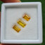 พลอย บุษราคัม yellow sapphire 3.42 กะรัต (Cts.) 3 เม็ด (Pcs.) พลอยแท้ อัญมณีมงคลประจําวันเกิด เครื่องประดับพลอย
