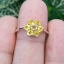 แหวน พลอยบุษราคัม Yellow Sapphire Silver Ring (Size) 58 ตัวเรือนเงิน ชุบทองคำขาว/โรเดียม