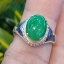 หยก พม่า แท้ Jade แหวนหยก 翡翠戒指 (Jadeite ring) 2.34 กะรัต (Cts.) (Size) 60 ดิบ ไม่ผ่านการปรับปรุง (Type A) พม่า (Myanmar)