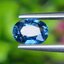 พลอย ไพลิน blue sapphire 1.37 กะรัต (Cts.) ดิบ unheated พลอยแท้ อัญมณีมงคลประจําวันเกิด เครื่องประดับพลอย