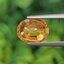 พลอย บุษราคัม yellow sapphire 4.20 กะรัต (Cts.) พลอยแท้ อัญมณีมงคลประจําวันเกิด เครื่องประดับพลอย