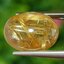 ไหมทอง ควอตซ์ Golden Rutilated Quartz 8.00 กะรัต Cts.พลอยแท้ อัญมณีมงคลประจําวันเกิด เครื่องประดับพลอย