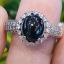 หยก พม่า แท้ Jade แหวนหยก หยกดำ ส่องเขียว (Black jadeite) 1.59 กะรัต (Cts.) Size 60 ดิบ ไม่ผ่านการปรับปรุง (Type A) พม่า (Myanmar)