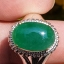 หยก พม่า แท้ Jade แหวนหยก 翡翠戒指 (Jadeite ring) 3.39 กะรัต (Cts.) ดิบ Size 59 ไม่ผ่านการปรับปรุง (Type A) พม่า (Myanmar)
