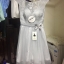 Pre-order ชุดเพื่อนเจ้าสาว สีเทา กระโปรงตาข่าย เชือกผูกหลัง