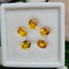 พลอย บุษราคัม yellow sapphire 3.66 กะรัต (Cts.) 5 เม็ด (Pcs.) พลอยแท้ อัญมณีมงคลประจําวันเกิด เครื่องประดับพลอย