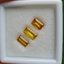 พลอย บุษราคัม yellow sapphire 3.42 กะรัต (Cts.) 3 เม็ด (Pcs.) พลอยแท้ อัญมณีมงคลประจําวันเกิด เครื่องประดับพลอย