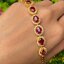 สร้อยข้อมือ พลอยแท้ ทับทิม Ruby Sapphire Bracelet 6.67 กะรัต 6 เม็ด พลอยแท้ อัญมณีมงคลประจําวันเกิด เครื่องประดับพลอย