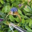 แหวน พลอยแท้ ไพลินพม่า ดิบ (Size) 58 Blue Sapphire Silver Ring ตัวเรือนเงินชุบทอง