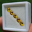 พลอย บุษราคัม yellow sapphire 3.84 กะรัต (Cts.) 5 เม็ด (Pcs.) พลอยแท้ อัญมณีมงคลประจําวันเกิด เครื่องประดับพลอย