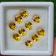 พลอย บุษราคัม yellow sapphire 7.41 กะรัต (Cts.) 10 เม็ด (Pcs.) พลอยแท้ อัญมณีมงคลประจําวันเกิด เครื่องประดับพลอย