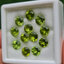 พลอย เพอริดอต Peridot 11.07 กะรัต (Cts.) 12 เม็ด (pcs.) พลอยแท้ อัญมณีมงคลประจําวันเกิด เครื่องประดับพลอย