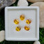 พลอย บุษราคัม yellow sapphire 3.66 กะรัต (Cts.) 5 เม็ด (Pcs.) พลอยแท้ อัญมณีมงคลประจําวันเกิด เครื่องประดับพลอย