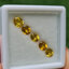 พลอย บุษราคัม yellow sapphire 3.84 กะรัต (Cts.) 5 เม็ด (Pcs.) พลอยแท้ อัญมณีมงคลประจําวันเกิด เครื่องประดับพลอย