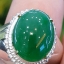 หยก พม่า แท้ Jade แหวนหยก 翡翠戒指 (Jadeite ring) 4.21 กะรัต (Cts.) ดิบ Size 62 ไม่ผ่านการปรับปรุง (Type A) พม่า (Myanmar)