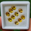 พลอย บุษราคัม yellow sapphire 7.41 กะรัต (Cts.) 10 เม็ด (Pcs.) พลอยแท้ อัญมณีมงคลประจําวันเกิด เครื่องประดับพลอย