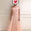 Pre-order ชุดแฟนซี ชุดเจ้าสาว ชุดราตรี สีชมพูโอรส แขนกุด ผ้าลูกไม้ เชือกผูกหลัง