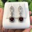 ต่างหู พลอย โกเมน Garnet Earrings พลอยแท้ อัญมณีมงคลประจําวันเกิด เครื่องประดับพลอย