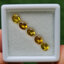พลอย บุษราคัม yellow sapphire 3.84 กะรัต (Cts.) 5 เม็ด (Pcs.) พลอยแท้ อัญมณีมงคลประจําวันเกิด เครื่องประดับพลอย