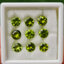 พลอย เพอริดอต Peridot 9.00 กะรัต (Cts.) 9 เม็ด (pcs.) พลอยแท้ อัญมณีมงคลประจําวันเกิด เครื่องประดับพลอย 9.00