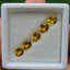 พลอย บุษราคัม yellow sapphire 3.84 กะรัต (Cts.) 5 เม็ด (Pcs.) พลอยแท้ อัญมณีมงคลประจําวันเกิด เครื่องประดับพลอย