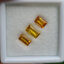 พลอย บุษราคัม yellow sapphire 3.42 กะรัต (Cts.) 3 เม็ด (Pcs.) พลอยแท้ อัญมณีมงคลประจําวันเกิด เครื่องประดับพลอย