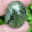 ไหมดำ พรีไนท์ Prehnite with Black tourmaline 33.45 กะรัต Cts. พลอยแท้ อัญมณีมงคลประจําวันเกิด เครื่องประดับพลอย