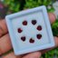 พลอย โกเมน Garnet 7 เม็ด (pcs.) 3.54 กะรัต (Cts.) พลอยแท้ อัญมณีมงคลประจําวันเกิด เครื่องประดับพลอย