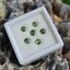 พลอย เขียวส่อง Green Sapphire 4.06 กะรัต (Cts.) 6 เม็ด (Pcs.) พลอยแท้ อัญมณีมงคลประจําวันเกิด เครื่องประดับพลอย