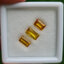 พลอย บุษราคัม yellow sapphire 3.42 กะรัต (Cts.) 3 เม็ด (Pcs.) พลอยแท้ อัญมณีมงคลประจําวันเกิด เครื่องประดับพลอย