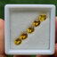พลอย บุษราคัม yellow sapphire 3.84 กะรัต (Cts.) 5 เม็ด (Pcs.) พลอยแท้ อัญมณีมงคลประจําวันเกิด เครื่องประดับพลอย