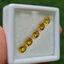 พลอย บุษราคัม yellow sapphire 3.84 กะรัต (Cts.) 5 เม็ด (Pcs.) พลอยแท้ อัญมณีมงคลประจําวันเกิด เครื่องประดับพลอย