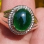 หยก พม่า แท้ Jade แหวนหยก 翡翠戒指 (Jadeite ring) 1.23 กะรัต (Cts.) ดิบ ไม่ผ่านการปรับปรุง (Type A) พม่า (Myanmar)