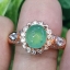หยก พม่า แท้ Jade แหวนหยก (Jadeite ring) 2.13 กะรัต (Cts.) (Size) 59 ดิบ ไม่ผ่านการปรับปรุง (Type A) พม่า (Myanmar)