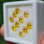 พลอย บุษราคัม yellow sapphire 7.41 กะรัต (Cts.) 10 เม็ด (Pcs.) พลอยแท้ อัญมณีมงคลประจําวันเกิด เครื่องประดับพลอย