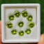 พลอย เพอริดอต Peridot 8.85 กะรัต (Cts.) 10 เม็ด (pcs.) พลอยแท้ อัญมณีมงคลประจําวันเกิด เครื่องประดับพลอย