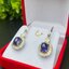 ต่างหู พลอย ไพลิน (Blue Sapphire Earrings) พลอยแท้ อัญมณีมงคลประจําวันเกิด เครื่องประดับพลอย