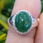 หยก พม่า แท้ Jade แหวนหยก 翡翠戒指 (Jadeite ring) 2.30 กะรัต (Cts.) (Size) 57 ดิบ ไม่ผ่านการปรับปรุง (Type A) พม่า (Myanmar)
