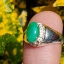 หยก พม่า แท้ Jade แหวนหยก 翡翠戒指 (Jadeite ring) 0.79 กะรัต (Cts.) (Size) 54 ดิบ ไม่ผ่านการปรับปรุง (Type A) พม่า (Myanmar)
