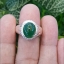 หยก พม่า แท้ Jade แหวนหยก 翡翠戒指 (Jadeite ring) 3.52 กะรัต (Cts.) (Size) 59 ดิบ ไม่ผ่านการปรับปรุง (Type A) พม่า (Myanmar)
