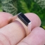 หยก พม่า แท้ Jade แหวนหยก หยกดำ ส่องเขียว (Black jadeite) 2.72 กะรัต (Cts.) Size 59 ดิบ ไม่ผ่านการปรับปรุง (Type A) พม่า (Myanmar)