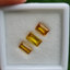 พลอย บุษราคัม yellow sapphire 3.42 กะรัต (Cts.) 3 เม็ด (Pcs.) พลอยแท้ อัญมณีมงคลประจําวันเกิด เครื่องประดับพลอย