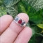 แหวน พลอยแท้ ทับทิม Ruby Ring (Size) 50 ตัวเรือนเงิน ชุบทองคำขาว ประดับด้วย เพชร CZ เผาใหม่